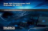 Top 10 Consumer IoT Trends in 2017 - Parks Associates · Top 10 Consumer IoT Trends in 2017 While the percentage of self-reported setup problems is fairly high at more than 40%, the