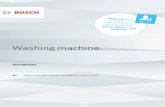Washing machine · 2020. 9. 13. · Your new washing machine You have chosen a Bosch washing machine. Please take a few minutes to read and become familiar with the advantages of