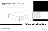 Acoustic Fans - Vent-Axia · 2018. 4. 18. · 6. If the fixing bracket is used, firstly bolt the bracket to the roof or ceiling. Latch the ACQ into the 2 x bracket slots, as shown,