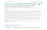 Risk-conscious correction of batch effects: maximising … · 2017. 4. 10. · METHODOLOGY ARTICLE Open Access Risk-conscious correction of batch effects: maximising information extraction