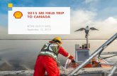 2015 SRI FIELD TRIP TO CANADA · The companies in which Royal Dutch Shell plc directly and indirectly owns investments are separate entities. In this presentation “Shell”, “Shell