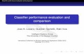 Classifier performance evaluation and comparison · Jose A. Lozano, Guzmán Santafé, Iñaki Inza Intelligent Systems Group The University of the Basque Country International Conference
