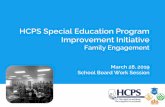 HCPS Special Education Program Improvement Initiative€¦ · Social Media Input and Survey. Three Recommendations ... Support the Special Education Advisory Committee’s (SEAC)