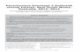 Parechovirus Genotype 3 Outbreak among Infants, New ...Parechovirus Genotype 3 Outbreak among Infants, New South Wales, Australia, 2013–2014 Germaine Cumming,1 Ameneh Khatami, Brendan