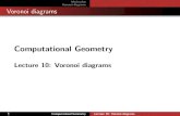 Motivation Voronoi diagrams 11 Computational Geometry Lecture 10: Voronoi diagrams. Motivation Voronoi