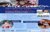Life Goes On-Benefit - jassw Goes On... · Life Goes On Songs of Hope 9th Great East Japan Earthquake Beneﬁt Sun, Aug 26, 2018 Brechemin Auditorium, UW School of Music Free Admission.