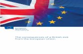 The consequences of a British exit from the European Union€¦ · exports to the EU wheareas only 3.1% of GDP among the other 27 Member States is linked to exports to the UK. The