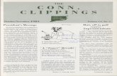 THE CONN. CLIPPINGS · THE CONN. CLIPPINGS October/November 1981 Volume 14, No. 5 President’s Message The success and failure of any organization is determined, most often, by the