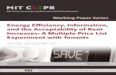 Energy Efficiency, Information, and the Acceptability of ...ceepr.mit.edu/files/papers/2018-014.pdf · increases: A multiple price list experiment with tenants Ghislaine Langy Bruno