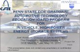 IN-VEHICLE, HIGH-POWER ENERGY STORAGE SYSTEMS€¦ · – Flywheels – Charles Bakis (ES&M, CMTC) • 2005 Expanded System Theme and Added GATE Faculty – Adv. Combustion – Andre