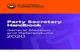 Party Secretary Handbook - Elections€¦ · A candidate can contest an electorate and be on a party list at the same election. A candidate can only contest one electorate and be