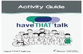 Have That Talk Activity Guide · Building Resilience | Chapter Header Page 25. Building Resilience | Page 26. Acitivity 1 Reacting to prblems | Page 28. Activity 2 How resilient am