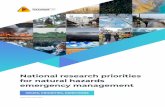 National research priorities for natural hazards emergency management · 2 National research priorities for natural hazards emergency management This report finds that the total economic
