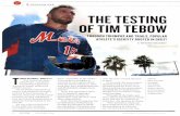 Baseball Chapel · Tim Tebow walks to the dugout during an instructional league workout in September. over the years remain staunch- ly loyal. Conversely, his most ardent detractors