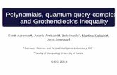 Polynomials, quantum query complexity, and Grothendieck's …computationalcomplexity.org/Archive/2016/slides/aaronson... · 2018. 5. 24. · Lower bounds on quantum query complexity