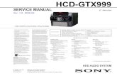 HCD-GTX999 2014. 9. 11.آ  HCD-GTX999 3 SECTION 1 SERVICING NOTES UNLEADED SOLDER Boards requiring use