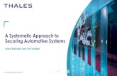 A Systematic Approach to Securing Automotive Systems€¦ · A Systematic Approach to Securing Automotive Systems ... Connected services Vehicle becomes a platform – laptop on a