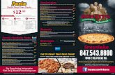 Grayslake Calorie Carryout Oct 2019v5 · 2020. 1. 31. · Serves 12” 2 (12 slices) 14” 3-4 (16 slices) 16” 4-5 (20 slices) 18” 5-6 (25 slices) Fabulous Four Gourmet Italian