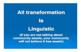 All transformation Is Linguistic · 2016. 2. 26. · Communitywalk.com Create a Visual Map ¾Create a map of your community ¾You place the markers ¾You determine what to map ¾Easy