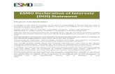 ESMO Declaration of Interests (DOI) Statement...Personal financial interests 1) Honoraria you have directly received for any speaker, consultancy or advisory roleor similar activity