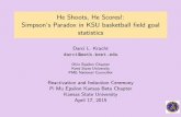 He Shoots, He Scores!: Simpson's Paradox in KSU basketball ...darci/research/KansasState2015.pdfBack to basketball: Lurking variables Trevor Hu man Bryan Bedford Made Att Avg Made