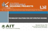 TECHNOLOGY SOLUTIONS FOR COST EFFECTIVE HOUSING · AIT, Habitech Solution Sub Urban Solution Slab 24 Pile Foundation Sill Level Lintel Level Window Concrete Beam Door Concrete Joist