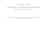 STATEMENT OF FINANCIAL INFORMATIONStatement of Financial Information (SOFI) Fiscal Year Ended December 31, 2017 02-FIA Submission Checklist Submission Checklist Financial Information