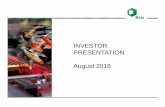 Investor Presentation August 2016 - Besi€¦ · • System on Chip or System in Package via substrate and wafer level packaging process is the only answer • Besi has full range