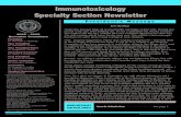Immunotoxicology Specialty Section Newsletter · Immunotoxicology Specialty Section Newsletter President Dr. Kenneth L. Hastings Vice President Dr. Mitchell D. Cohen Vice President-Elect