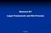 Element B1 Legal Framework and R/A Process€¦ · Element B1 . Legal Framework CAR- Emphasis on assessment of exposure Exposure, prevention, reduction, control Info, Instruction,