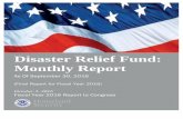 Disaster Relief Fund: Monthly Report · A report on the obligation of funds for disaster readiness and support, including quarterly updates, is required in Title V of this Act. The