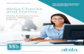 Now included with every order. Abila Checks and Forms€¦ · 1. abilachecks.com | Order Toll-Free 1-800-994-1351 *Payroll tax forms are 100% compatible when using Abila Payroll Solutions.