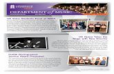 DEPARTMENT MUSIC - University of Evansville · summer Music camp - 2015 Band, Orchestra, and now Choir/Musical Theatre and Keyboard too! Sunday, June 14 - Saturday, June 20 Day Camp