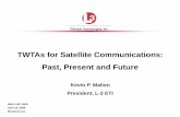 TWTAs for Satellite Communications: Past, Present and Future€¦ · GEO SATELLITE TYPES 1992-2007 69% 24% 6% 1% ALL TWTAs TWTA / SSPA HYBRID ALL SSPAs PHASED ARRAY/ TWTA HYBRID TWTA