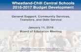 Wheatland-Chili Central Schools 2016-2017 Budget …...Budget Variables for 2016-2017 - Expenses • Increase in expenses from 2015-2016 to 2016-2017: 2.5% increase in general support