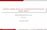 Gasoline subsidy phase-out: environmental and human health ... · Overview 1 Introduction 2 Objective, empirical strategy, results 3 Energy reform 2013 and the gasoline market 4 Fiscal