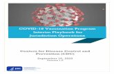 COVID-19 Vaccination Program Interim Playbook for Interim ...€¦ · Phase 1: Potentially Limited ... Prior to plan development, it is important for jurisdictions to have full situational