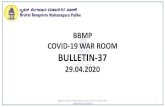 BBMP COVID-19 WAR ROOM BULLETIN-8 31.03dl.bbmpgov.in/covid/Covid_Bengaluru_29April_2020... · BBMP / COVID-19 WAR ROOM / BULLETIN-37 / 29.04.2020 / #BBMPfightsCOVID19 2 Bengaluru