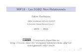MIF18 - Les SGBD Non-Relationnels · 1/74 MIF18 - Les SGBD Non-Relationnels FabienDuchateau fabien.duchateau [at] univ-lyon1.fr UniversitéClaudeBernardLyon1 2015 - 2016 Transparentsdisponiblessur