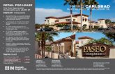 RETAIL FOR LEASE SHOPPIN CENTER EST PASEO CARLSBAD€¦ · PASEO CARLSBAD AERIAL lm AERIAL CATCH A WAVE OF OPPORTUNITY SITE PLAN 1st Floor 2nd Floor Paseo Del Norte at Car Country