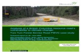 Analysis of a British Columbia resource road’s vulnerability to … · 2018. 6. 12. · inspection data, traffic volumes, geotechnical and terrain information, extreme weather event