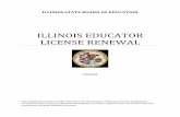 ILLINOIS EDUCATOR LICENSE RENEWAL€¦ · not have to complete PD for the years in which your license is exempt. If you work solely as a substitute teacher on a Professional Educator