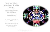 Stained Glass Windows & Bible VersesStained Glass Windows & Bible Verses FIRST ENGLISH LUTHERAN CHURCH 725 E. Forrest Hill Ave Peoria, IL Office: 309-685-0337 Rev. Ryan H. Anderson,