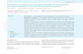 Pediatric Surgery during the COVID-19 Pandemic: An ... · Materials and Methods Two pediatric surgeons from each of the 10 countries most affected by COVID-19 were surveyed over a