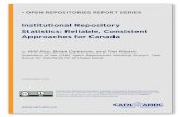 Institutional Repository Statistics: Reliable, Consistent ... · institutional repositories, however, existing tools are not always reliable and can either undercount or overcount