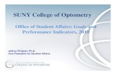 SUNY College of Optometry€¦ · Progress: Currently working with IT to integrate Jenzabar and Moodle. (Moodle ... D. Self‐sustaining Center for Career Development established