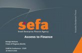 Access to Finance - SABOA - Role SEFA in...referred to as APM is a black majority owned and managed enterprise which provides intercity passenger transport services within South Africa.