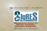 RED ELÉCTRICA DE ESPAÑA - NettedAutomation · SIGRES 3 Who is Red Electrica ? Leading Power Transmission Company in Spain Responsible for the management of the whole Spanish Transmission