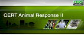 Animal Response II - Berkeley, California · 10/16/2012  · Responder Self-Care CERT Animal Response II . 8 . CERT Responder Safety with Animals . In all cases of injury or work-related