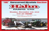 “THE” Unreserved Absolute Auction - Hahn Farms · 2018. 11. 13. · 2695 Perth Line 34, Highway 7 & 8 • 2 Miles East of Stratford, Ontario, Canada “THE” Unreserved Absolute